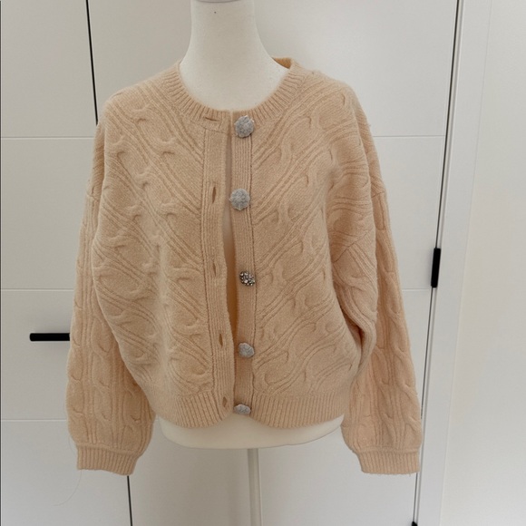 J. Crew Sweaters - J. Crew Women's Cable Knit Cardigan - Tan